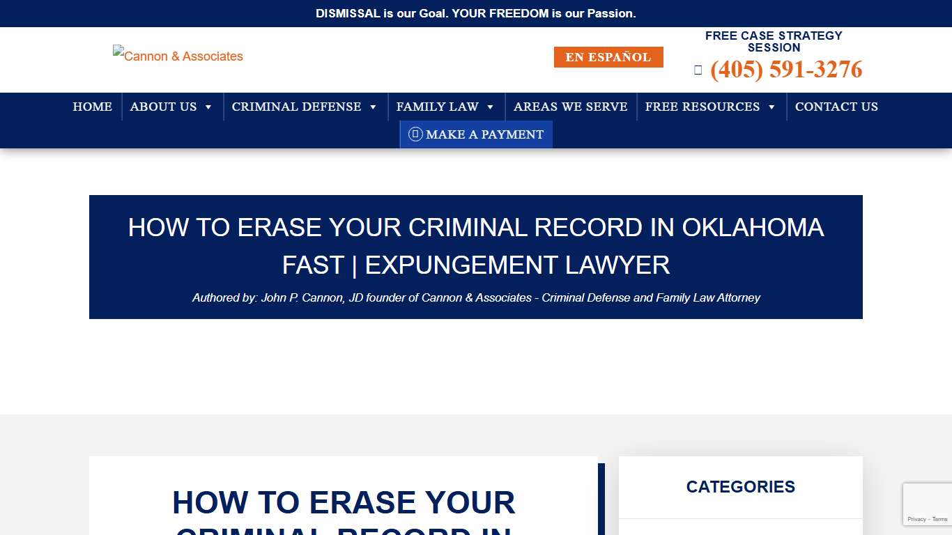 How to Erase Your Criminal Record in Oklahoma Fast Expungement Lawyer Cannon & Associates Criminal Defense and Family Law